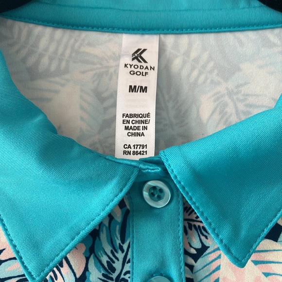 Kyodan Golf 2 piece set, long sleeve top and matching skort, UPF 50, Palm print - Picture 3 of 12